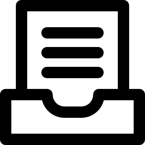 Inbox symbol communications file icon