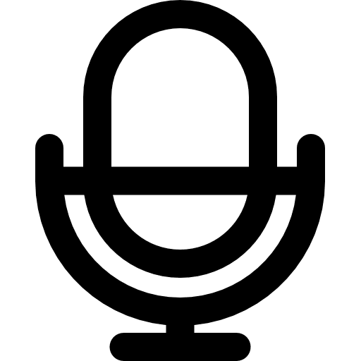 Microphone vintage voice recording microphone icon