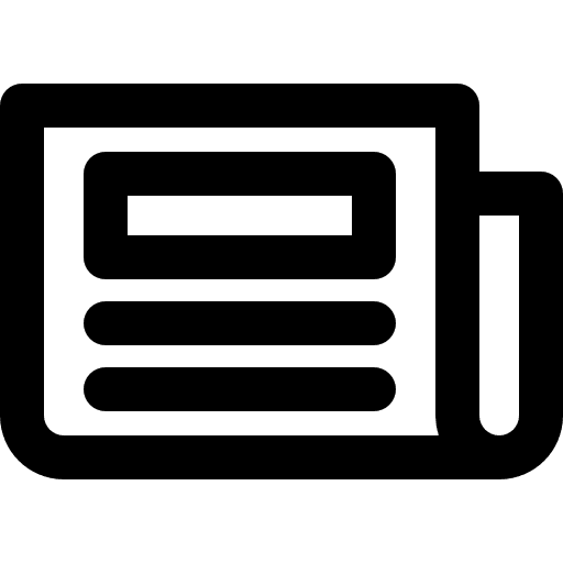 Newspaper report news journal icon