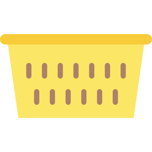 Basket washing furniture and household dirty icon