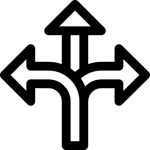 Directions flexibility orientation turn icon