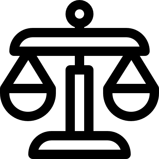 Law libra justice balanced icon