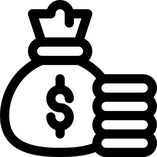 Money bag business pack business and finance coins icon