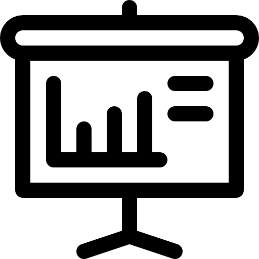 Strategy business and finance planning statistics icon