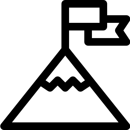 Goal peak landscape challenge icon
