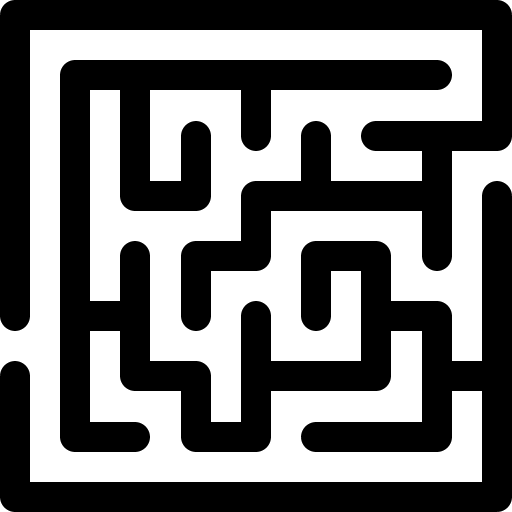 Maze education road problem icon