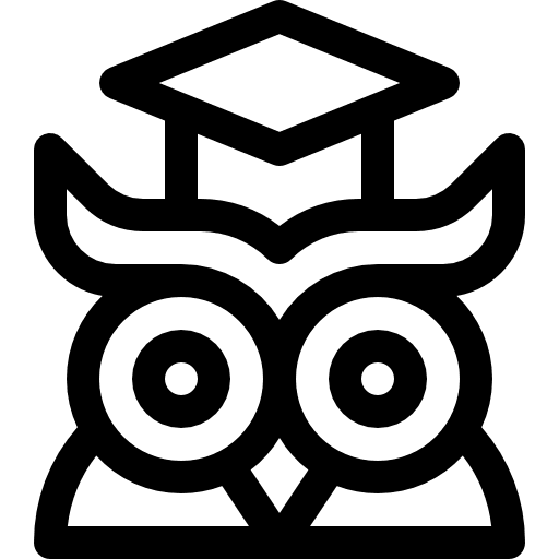 Wisdom graduation wisdom owl icon