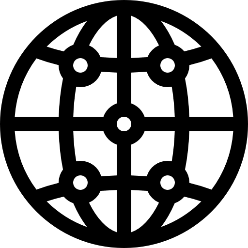 Globe interface strategy earth grid icon