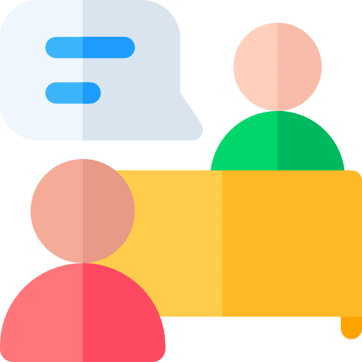 Job interview business interview reunion icon