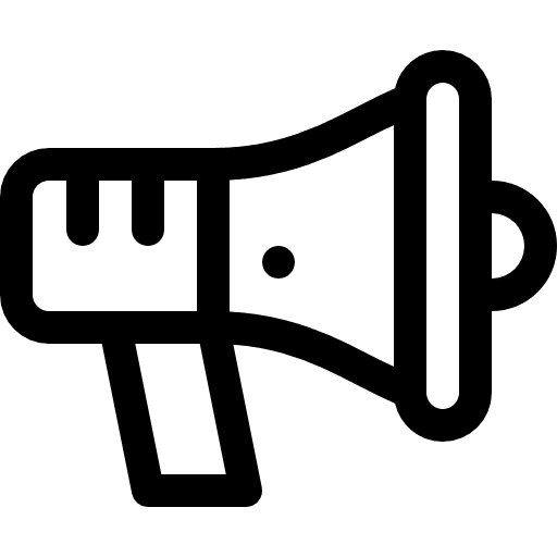 Marketing bullhorn electronics megaphone icon