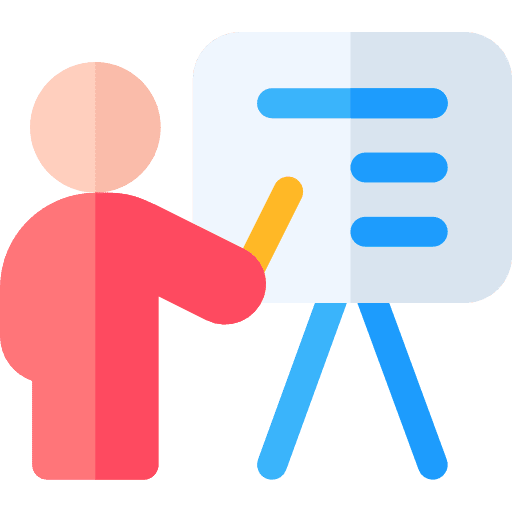 Presentation introduction demonstration training icon