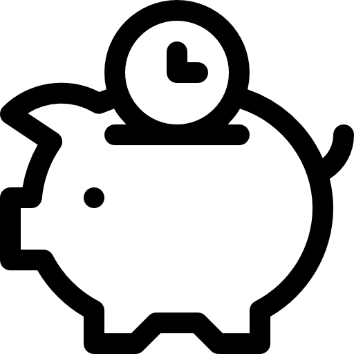 Save time time and date coin save icon