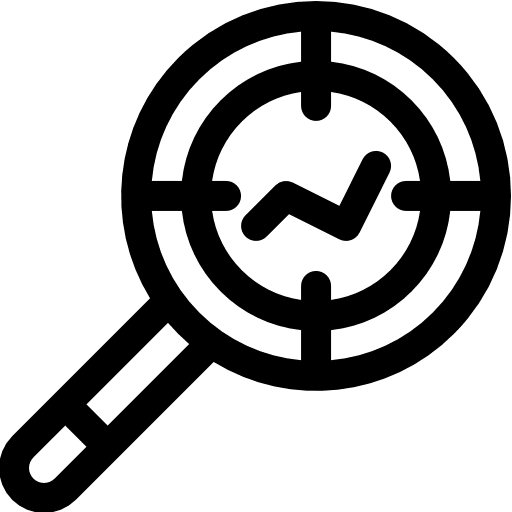 Search statistics marketing arrows icon