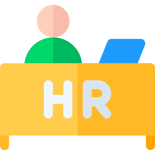 Human resources business and finance boss professions and jobs icon