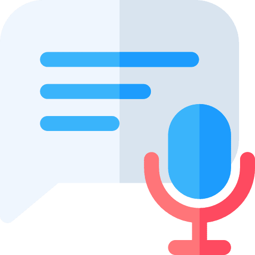 Interview news recording microphone icon