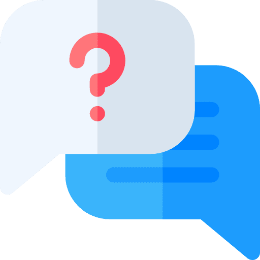 Question speech bubble text inquiry icon
