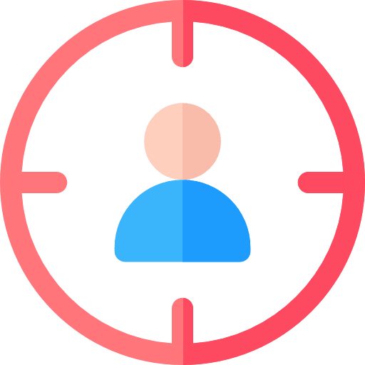 Target marketing customer target icon