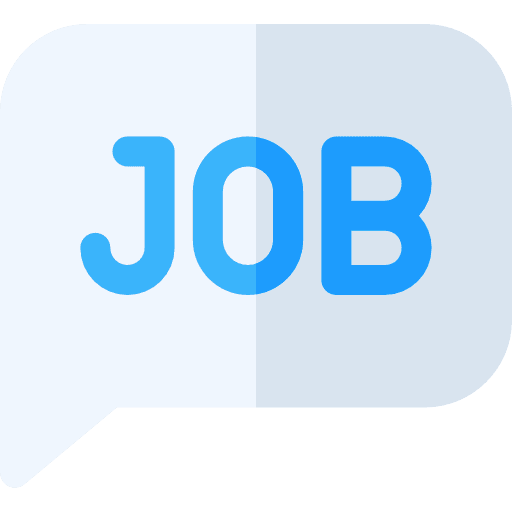 Job chat bubble communications job icon