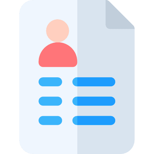 Resume job profile personal profile application icon