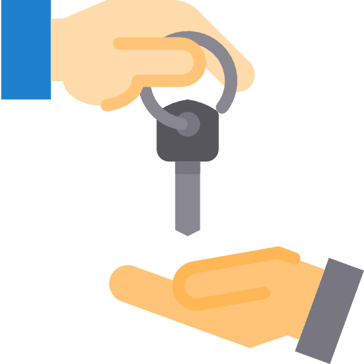 Deal property sale hands icon