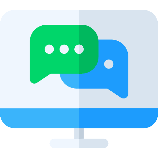 Interview meeting social media request icon