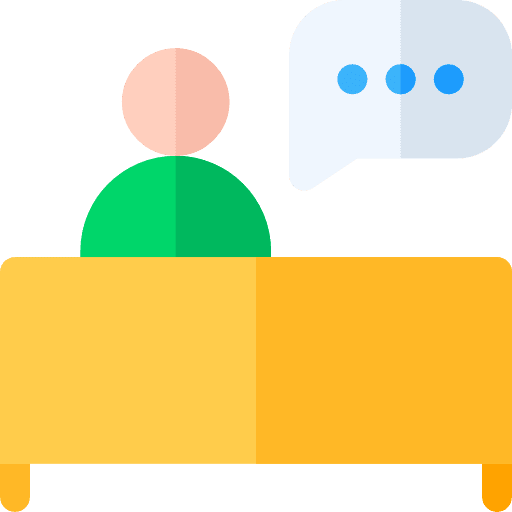 Interview table interview news icon