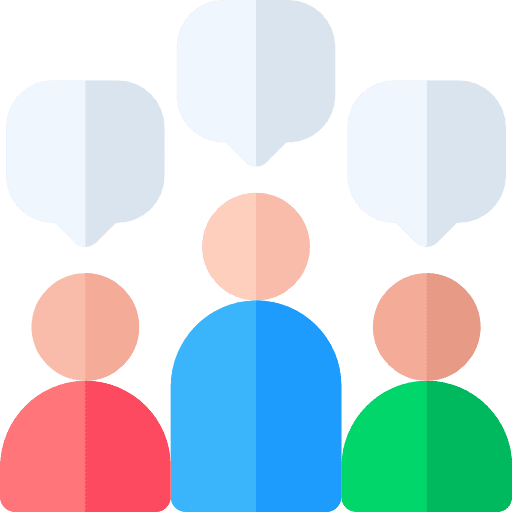 Meeting skills communications trade icon