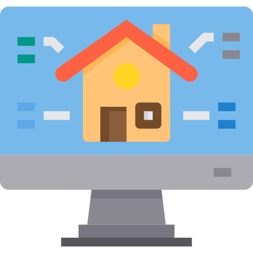 Attribute house building computer icon