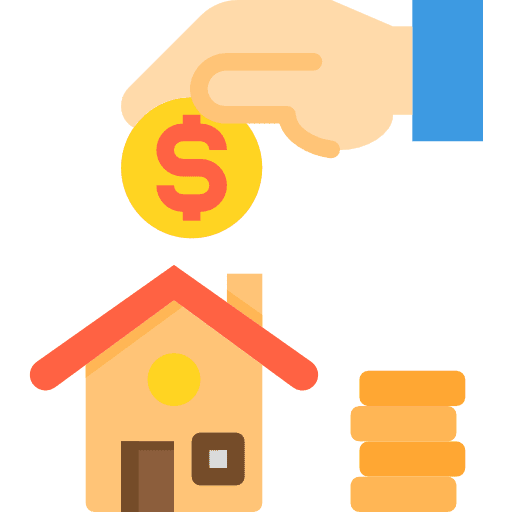 Financial house sale sell icon