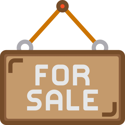 For sale real estate signaling property icon