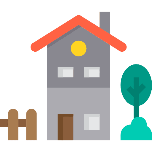 House real estate property building icon