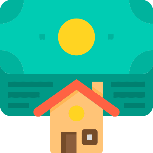 Buy building business sale icon