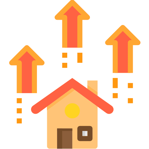 Growth up arrows property icon