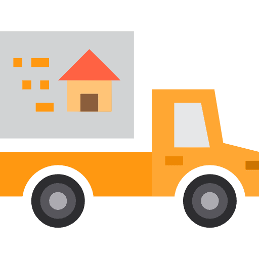 Truck house transport moving truck icon