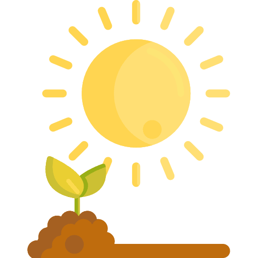 Ground farming and gardening weather leaves icon