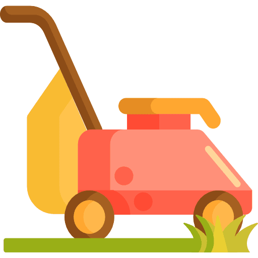 Lawn mower gardening grass mower icon