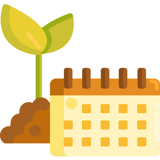 Plant leaf calendar nature icon