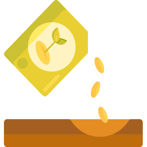 Seed bag garden gardening organic icon