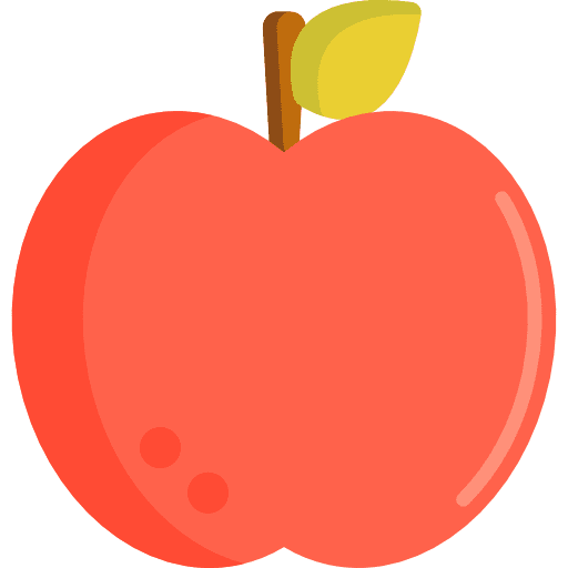 Apple fruit vegan healthy food icon