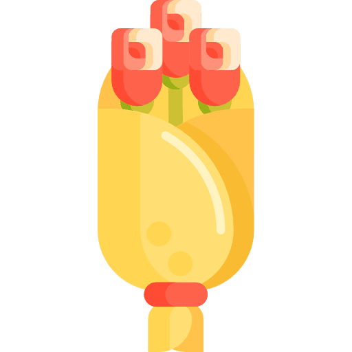 Bouquet flowers blossom love and romance icon