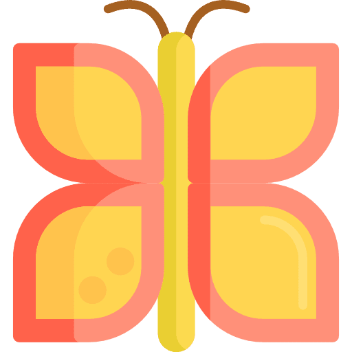 Butterfly bug animals insect icon