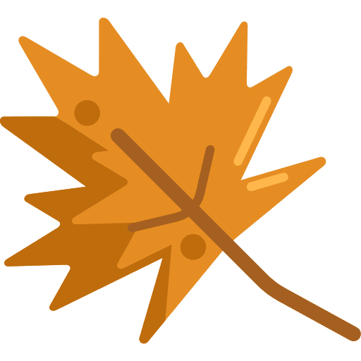 Fall garden leaf nature icon