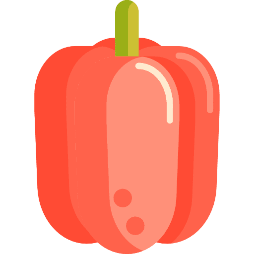 Red pepper vegan red pepper healthy food icon