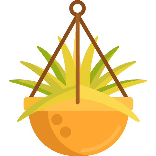 Hanging basket plant yard hanging basket icon