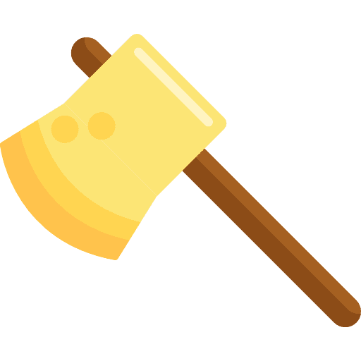 Hatchet tool hatchet medieval icon