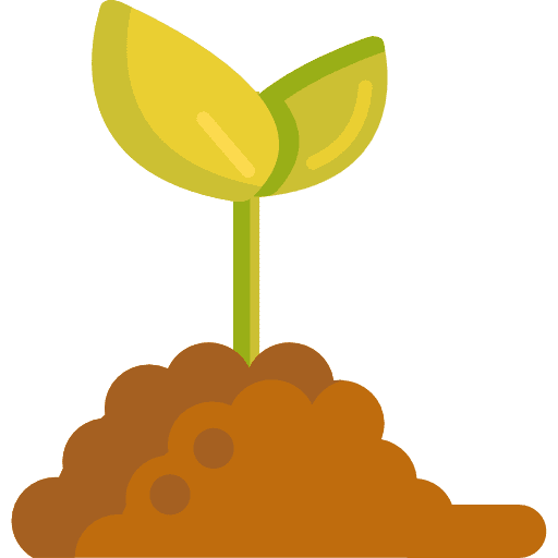 Sprout gardening nature farming and gardening icon