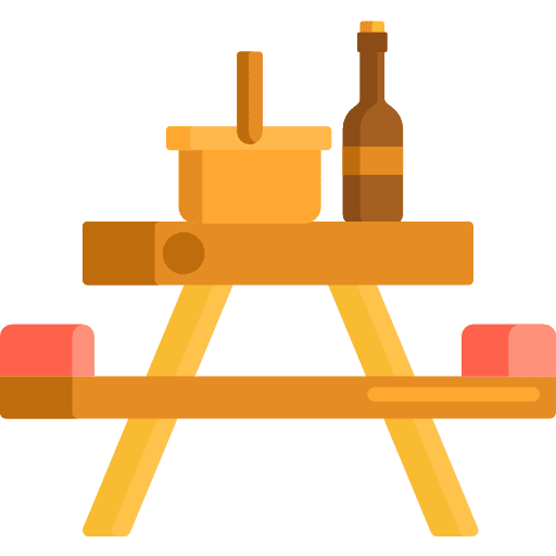 Picnic table food and restaurant beer beer mug icon