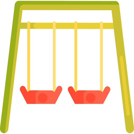 Swings childhood entertainment hobbies and free time icon