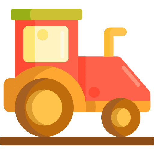 Tractor profile side view transport icon