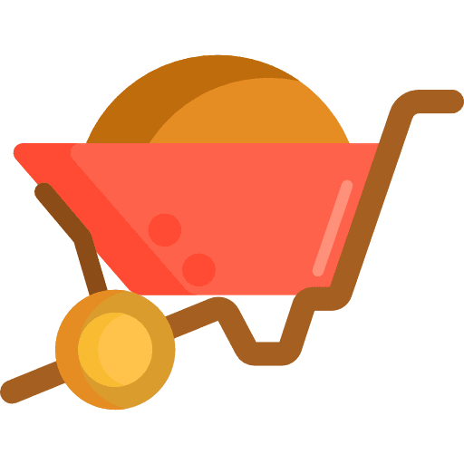 Wheelbarrow wheelbarrows farming and gardening wheel barrow icon